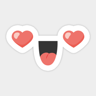 CUTE KAWAII HEART FACE ANIME KAOMOJI EMOTICON CARTOON Sticker